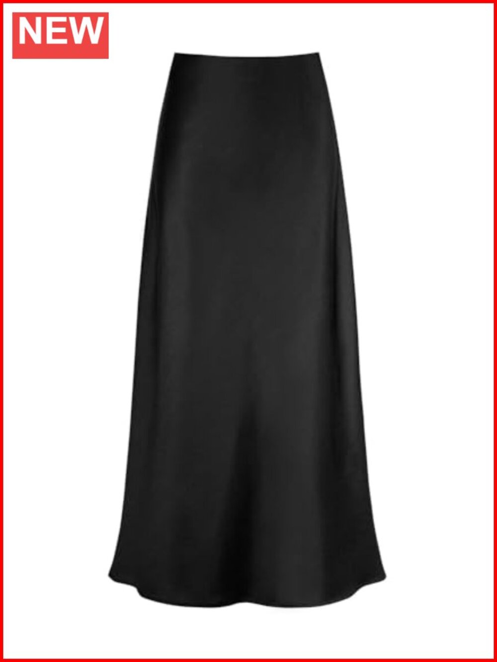 Satin High Waisted A-Line Maxi Skirt Flowy Long Skirt